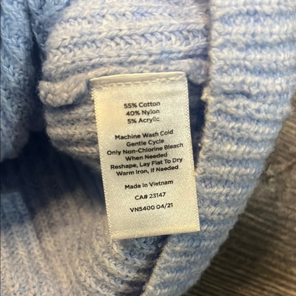 Talbots blue and white neck lightweight sweater size xs - Picture 5 of 7